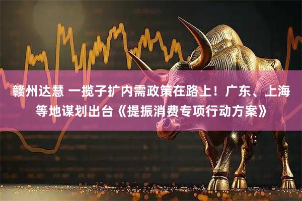 赣州达慧 一揽子扩内需政策在路上！广东、上海等地谋划出台《提振消费专项行动方案》