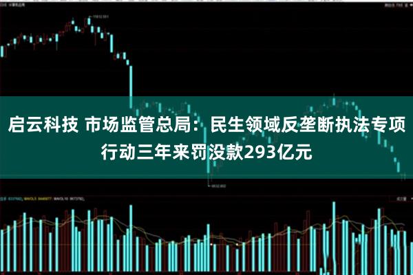 启云科技 市场监管总局：民生领域反垄断执法专项行动三年来罚没款293亿元