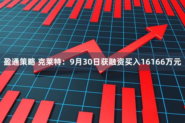 盈通策略 克莱特：9月30日获融资买入16166万元